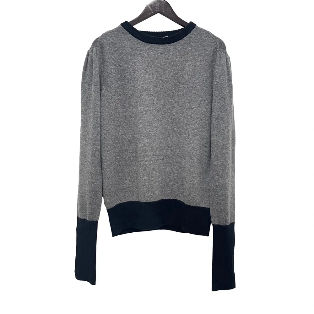 Random Identities Wool Cashmere Blend Crew Neck Gray Sweater Size Medium